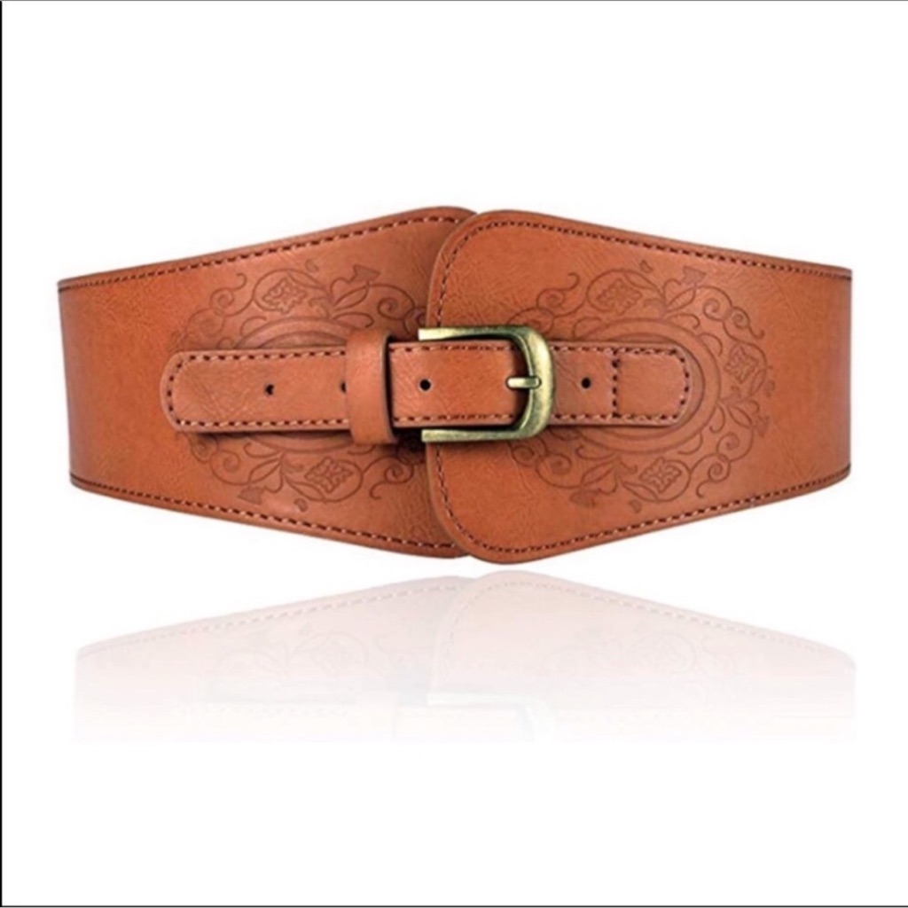 Boho Leather Corset Cinch Wide Belt New